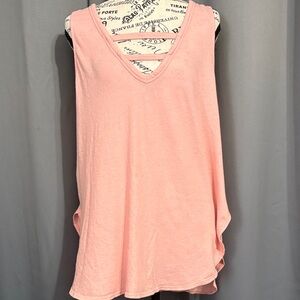 Express Pale Pink V-Neck Sleeveless Tank Top